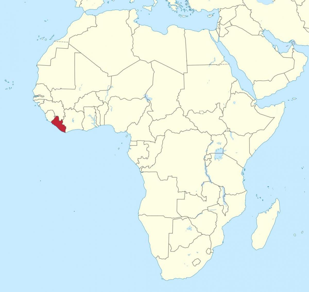 mapa da Libéria, áfrica