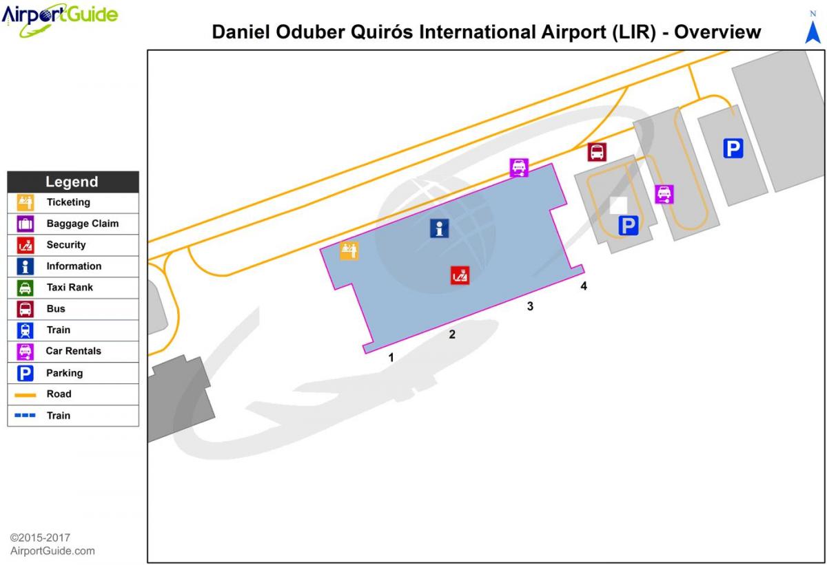 mapa da Libéria terminal do aeroporto