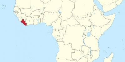 Mapa da Libéria, áfrica